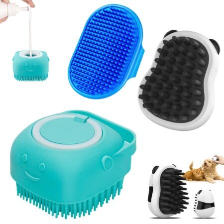 Dog Bath Brush with Shampoo Dispenser